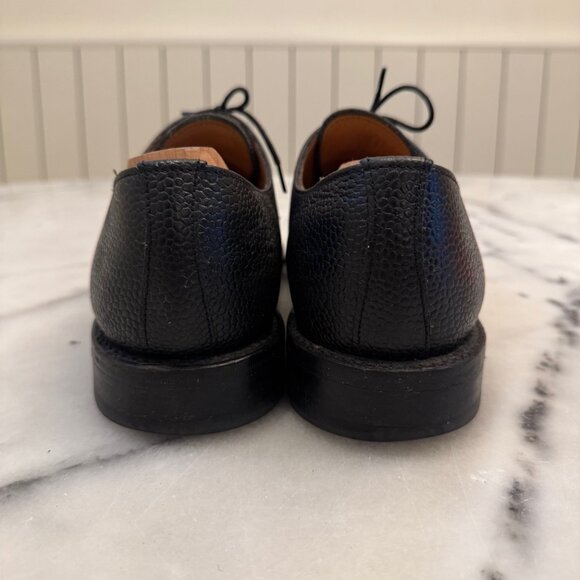 Steven Alan Mens Dress Shoes 10 Black Pebble Grain Leather Plain Toe Blucher main image 10